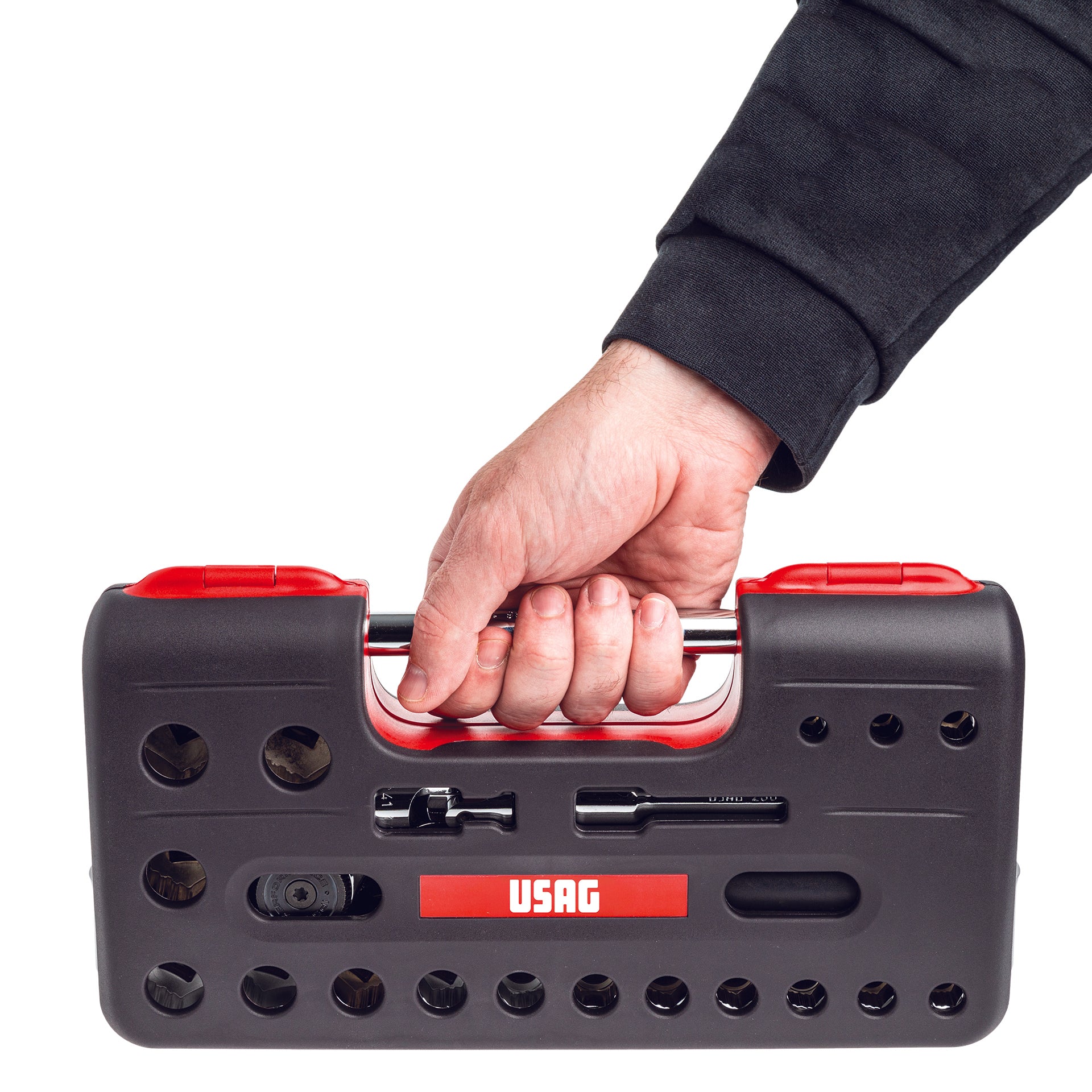 Assortment in bi-material case with X-Grip hexagonal sockets (21 pcs) | 609 1/2 EAX | Usag - U06090027 Assortment in bi-material case with X-Grip hexagonal sockets (21 pcs) | 609 1/2 EAX | Usag - U06090027